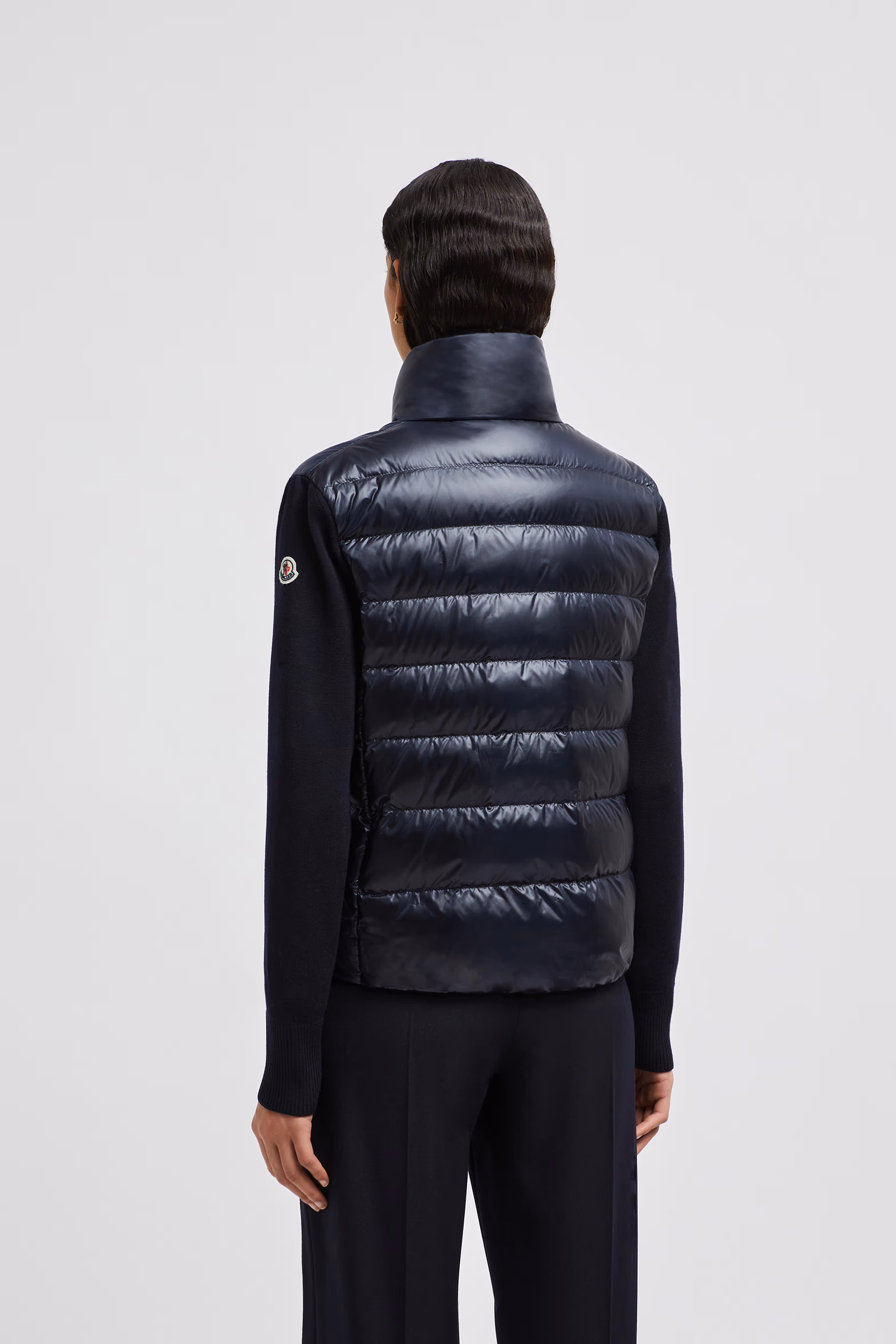 Sudadera de lana acolchado Mujer Azul marino Moncler 5